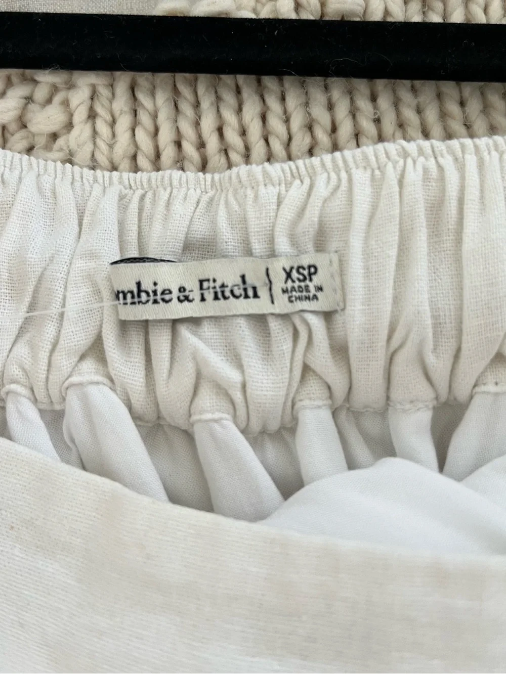 Abercrombie & Fitch White Tiered Spaghetti-Strap Maxi Dress